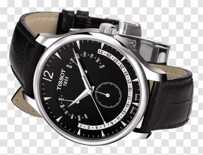 Tissot Watch Sapphire Quartz Clock Perpetual Calendar - Watches Transparent PNG