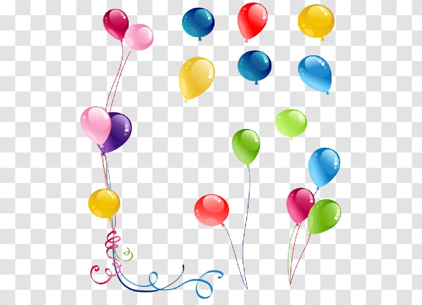 Balloon Party Birthday Clip Art - Greeting Note Cards - BALLOM Transparent PNG