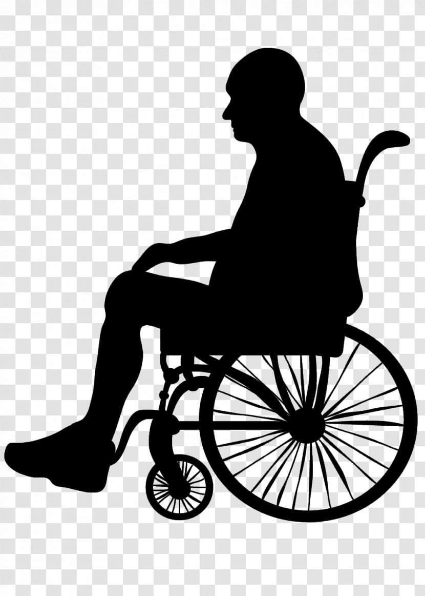 Silhouette Wheelchair Old Age Illustration - Sitting - Of Elderly Transparent PNG