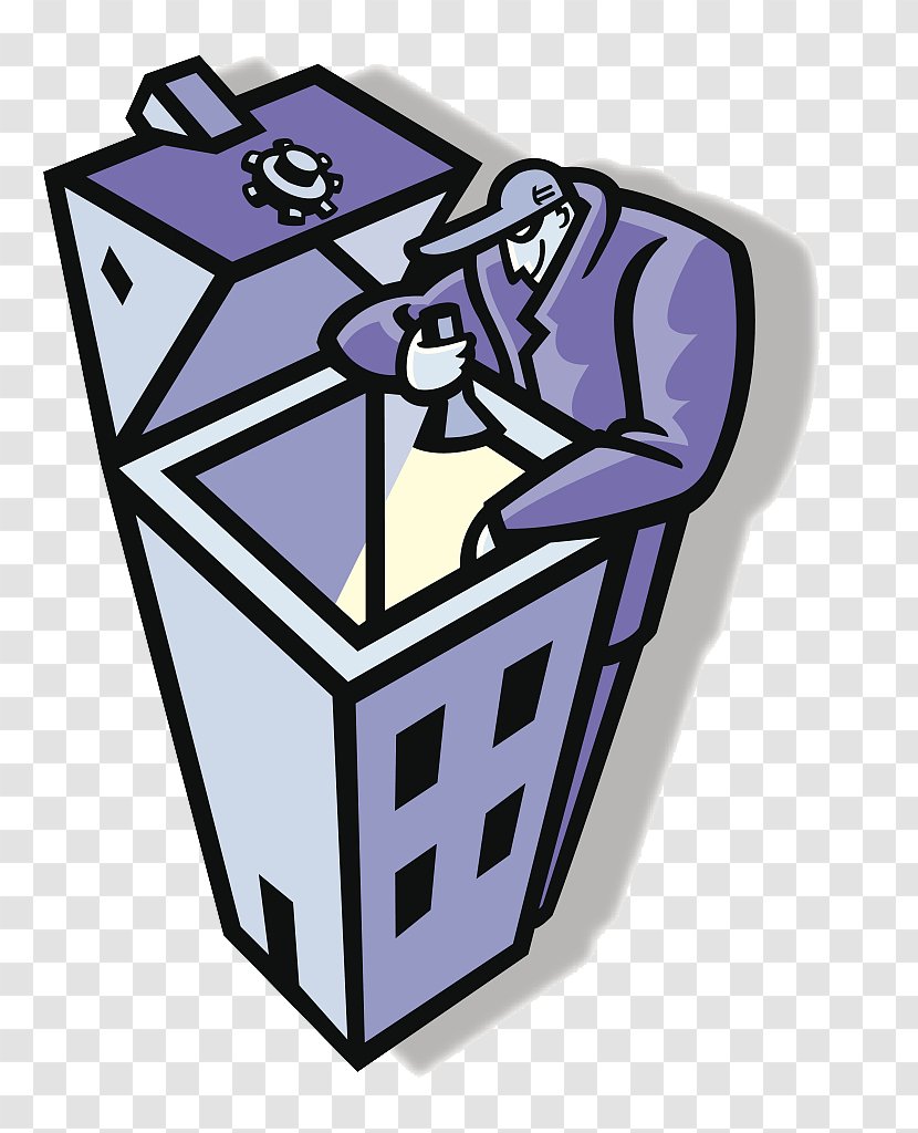 Burglary Theft Royalty-free Illustration - Vecteur - A Person Who Uses Flashlight At Night. Transparent PNG