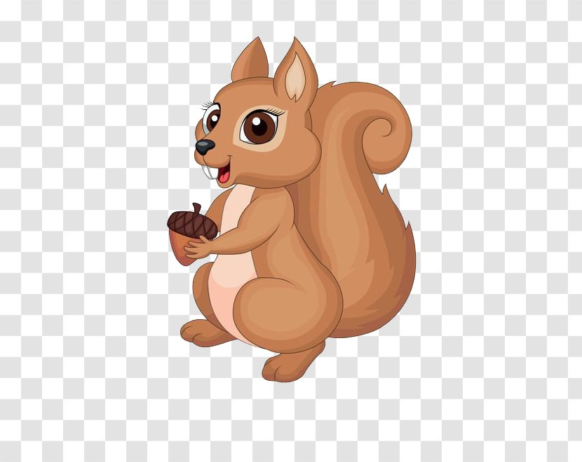 Squirrel Cartoon Royalty-free Clip Art - Mammal Transparent PNG