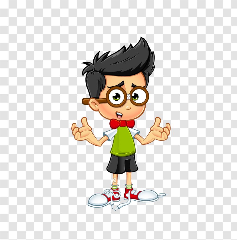 Geek Cartoon Royalty-free - Fictional Character - Boy Transparent PNG