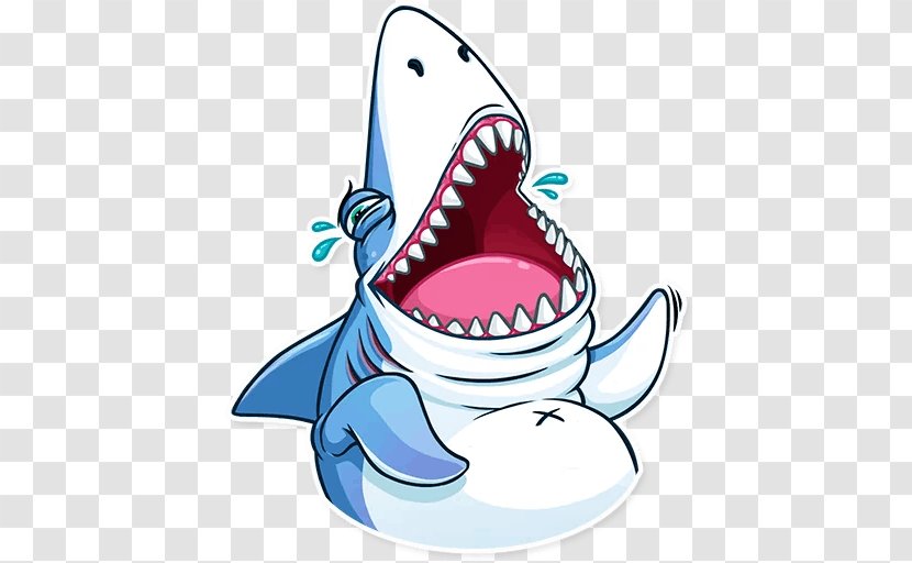 Hungry Shark Evolution Telegram Sticker Great White - Cartoon Transparent PNG
