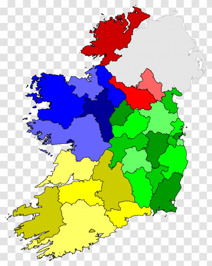 Counties Of Ireland County Dublin Carlow Map - Nomenclature Territorial Units For Statistics Transparent PNG
