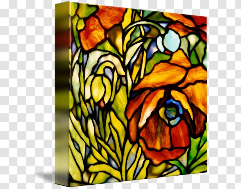 Canvas Print Printing Art Stained Glass Oriental Poppy - Acrylic Paint - Chinese Floor Lamp Transparent PNG