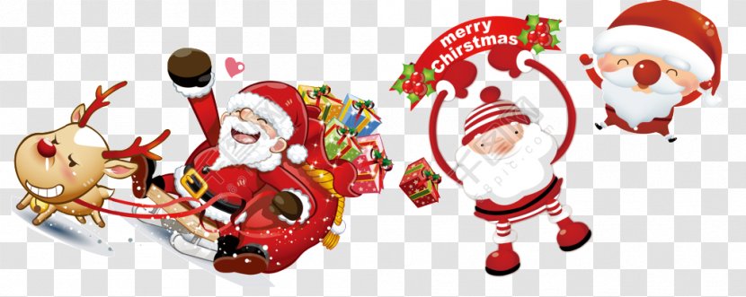 Santa Claus Christmas Day Gift Image - Holiday - Facility Pennant Transparent PNG