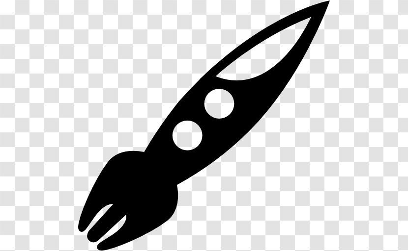 Rocket Launch Spacecraft Outer Space - Black And White - Icon Transparent PNG