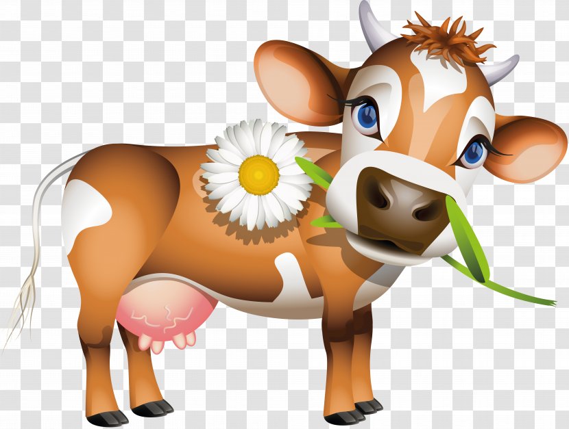 Jersey Cattle Holstein Friesian Calf Dairy Clip Art - Like Mammal - Cow Transparent PNG