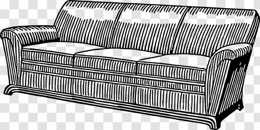 Couch Davenport Furniture Clip Art - Rectangle - Sofa Transparent PNG