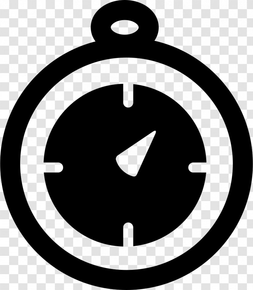 Timer Clock - Black And White Transparent PNG