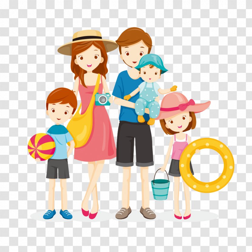 Vector Graphics Royalty-free Image Travel Illustration - Cartoon - Summer Family Vacation Transparent PNG
