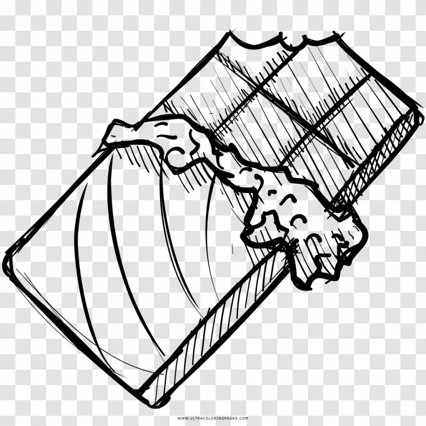 Chocolate Bar White Drawing Coloring Book - Black And Transparent PNG