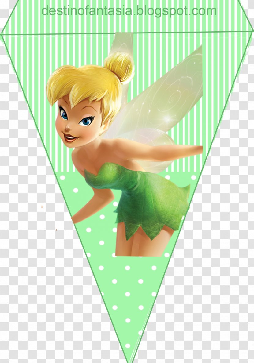 Tinker Bell Convite Disney Fairies Party - Character - Bandeirinhas Transparent PNG