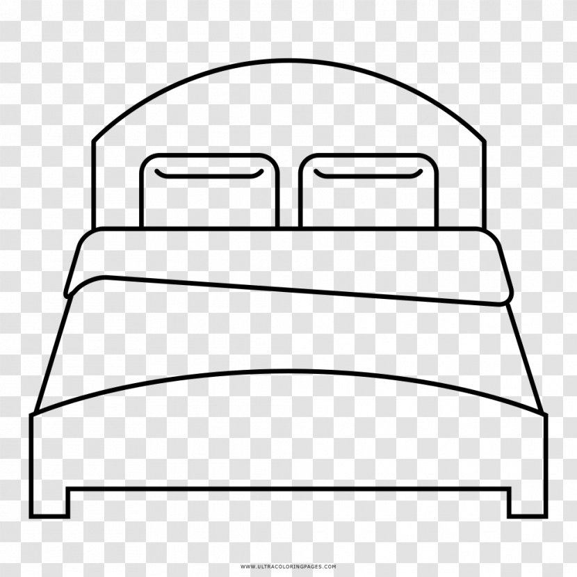 Furniture Bedding Drawing Coloring Book - Monochrome Photography - Bed Transparent PNG