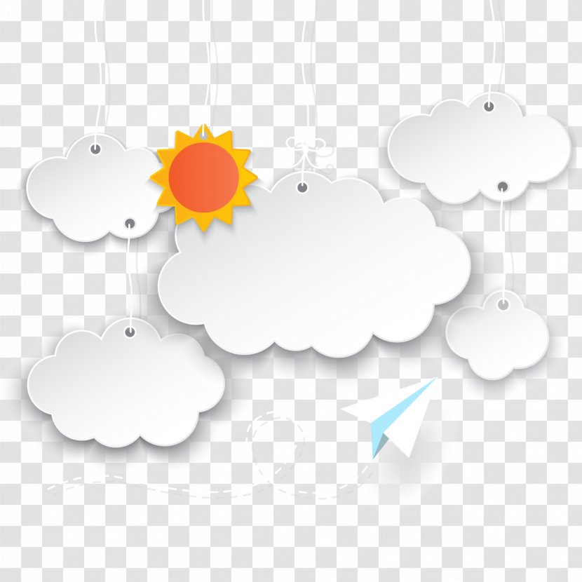 Cartoon Speech Balloon - Tree - Vector Cloud Background Paper Airplane Transparent PNG