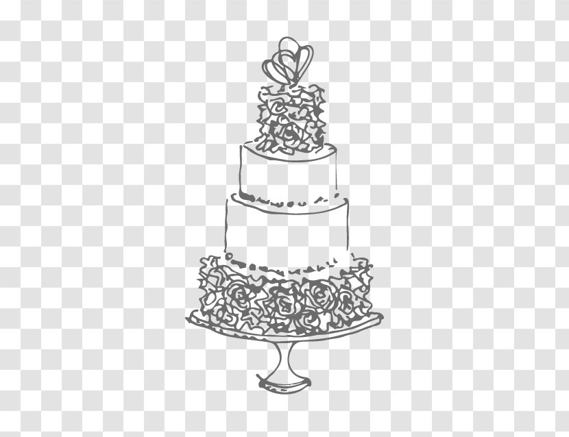 Wedding Cake Bakery Line Art Drawing Transparent PNG