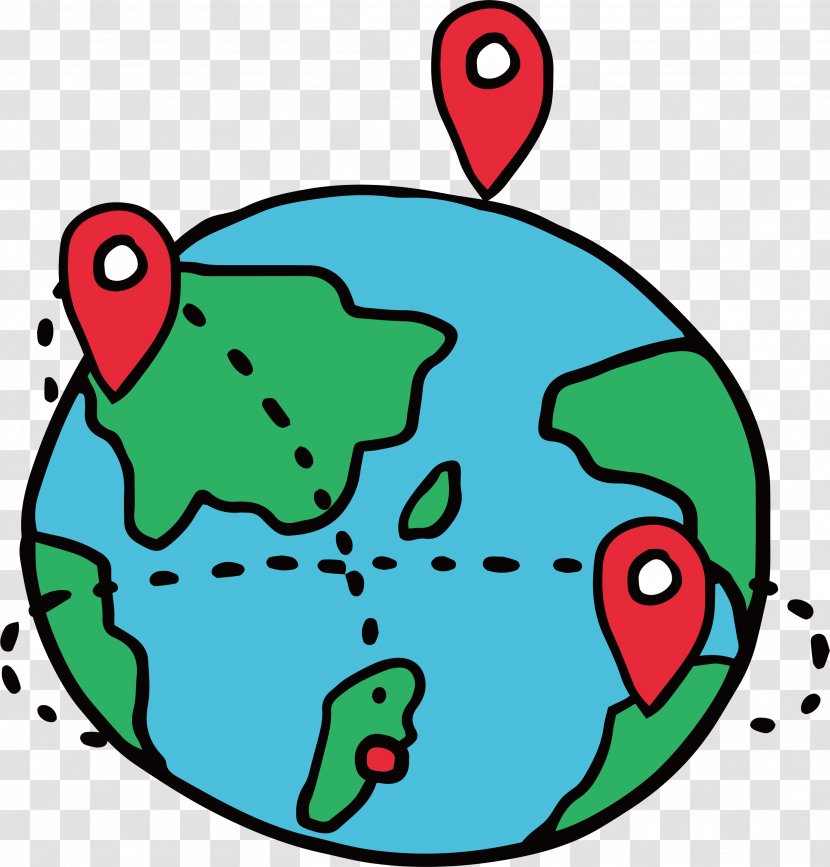 Earth Clip Art - Drawing - Hand Painted Globe Transparent PNG
