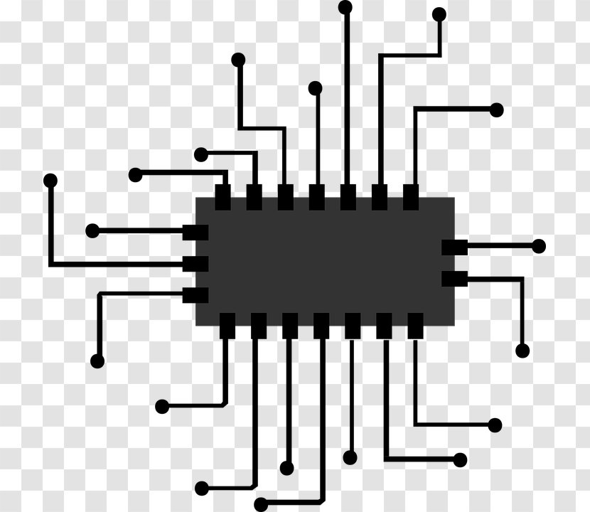 Integrated Circuit Central Processing Unit Microprocessor Icon - Flower - Chip Clipart Transparent PNG