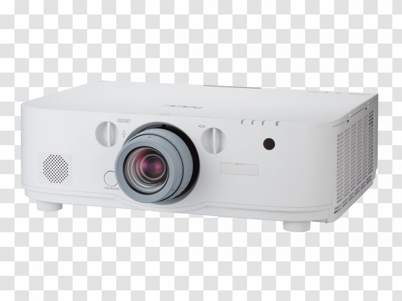 Multimedia Projectors NEC 60003641 PA572W LCD Projector Wide XGA - Stereo Amplifier Transparent PNG