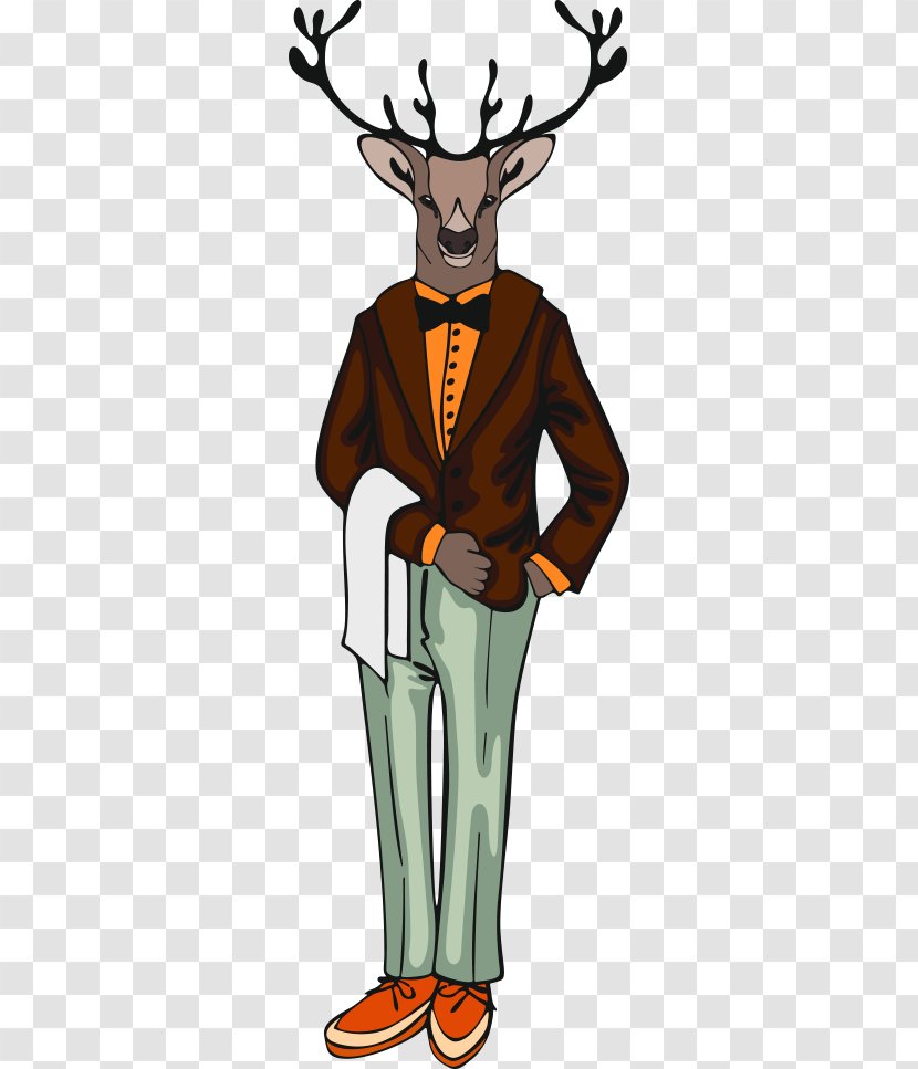 Deer Illustration - Art - Vector Man Transparent PNG