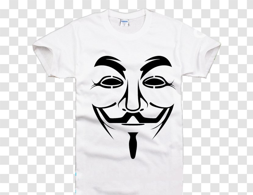 V Guy Fawkes Mask T-shirt Night - Glasses Transparent PNG