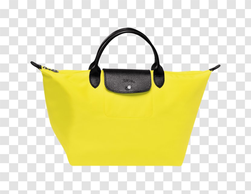 Handbag Longchamp Pliage Tote Bag - Light Yellow Banana Dry Transparent PNG
