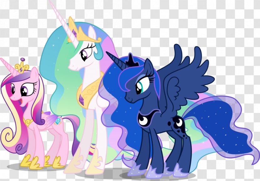 Pony Princess Celestia Pinkie Pie Rarity Luna - Mammal - Three Princesses Cliparts Transparent PNG