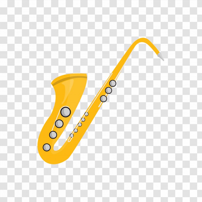 Saxophone Euclidean Vector Musical Instrument - Frame - Yellow Transparent PNG