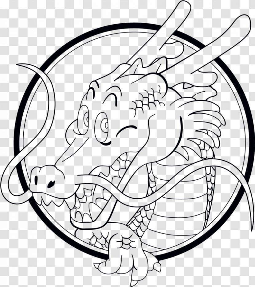 Goku Shenron Dragon Ball FighterZ Master Roshi Line Art - Frame Transparent PNG