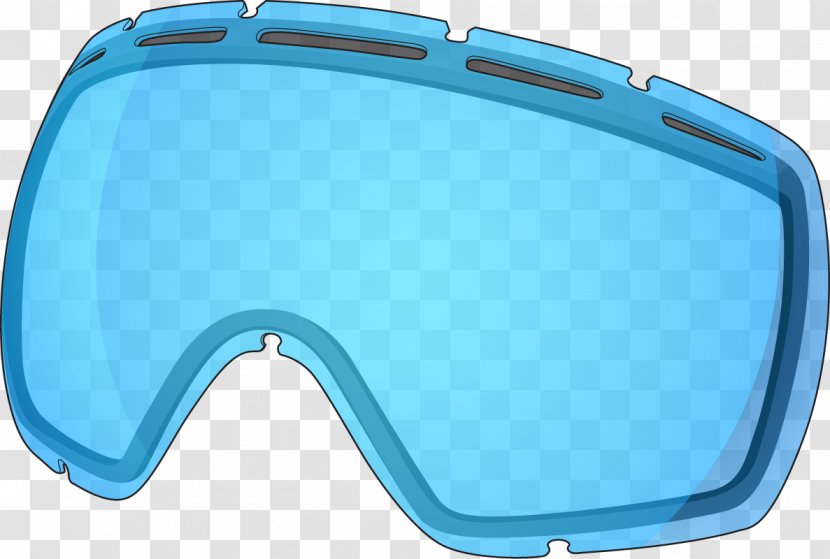 Goggles Sunglasses Lens Blue - Glasses Transparent PNG