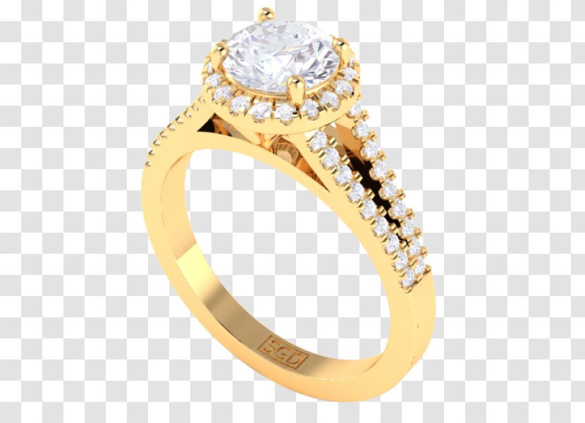 Wedding Ring Body Jewellery Platinum - Gemstone - Multiple Diamond Settings Transparent PNG