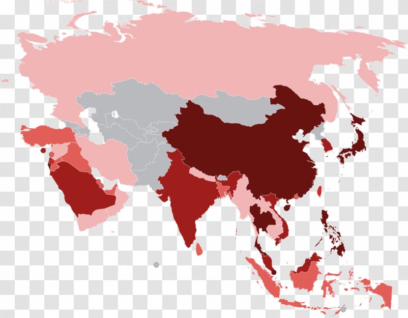 Asia Blank Map Mapa Polityczna World - Flu Transparent PNG