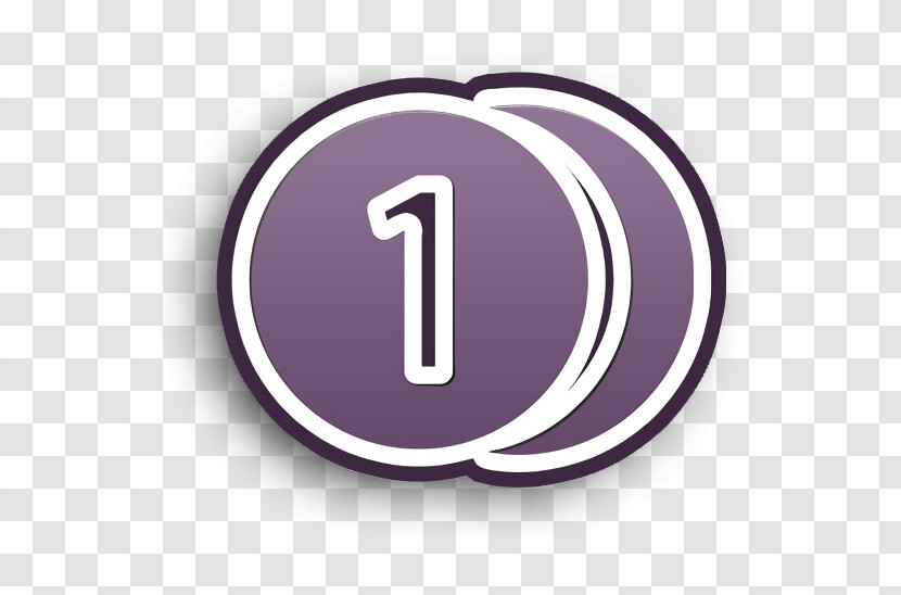Shops Icon Coins With Number 1 Icon Coin Icon Transparent PNG