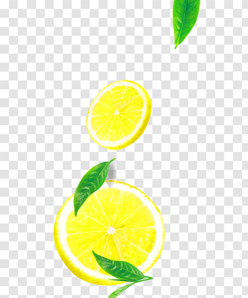 Tea Lemon Juice Lime - Yellow Fresh Leaves Floating Material Transparent PNG