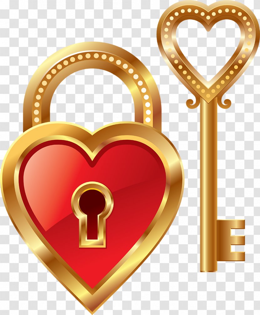 Key Lock Heart Clip Art Transparent PNG