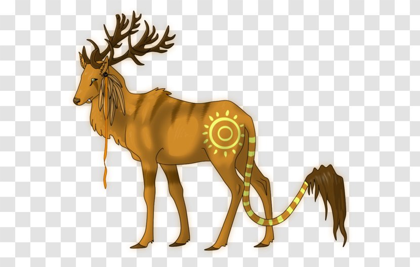 Reindeer Elk Horse Antler Mammal - Fauna Transparent PNG