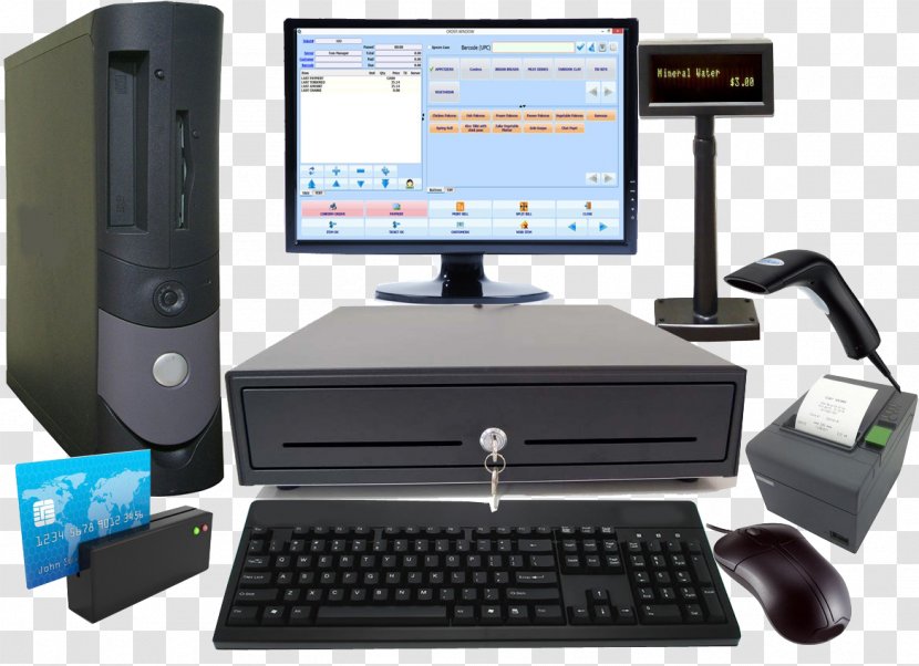 Point Of Sale Cash Register Computer Software Clip Art - Electronics - Pos Terminal Transparent PNG