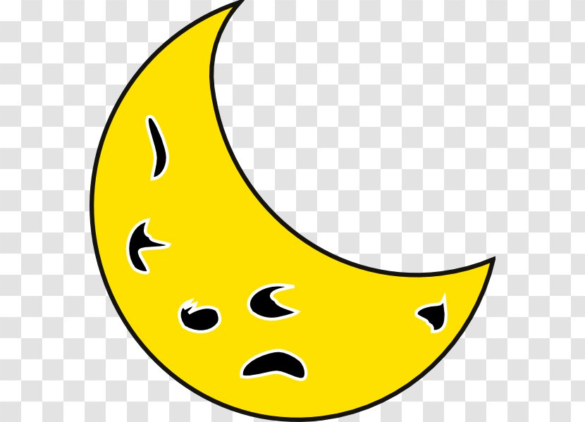 Moon Lunar Phase Clip Art - Emoticon - Clker Cliparts Transparent PNG