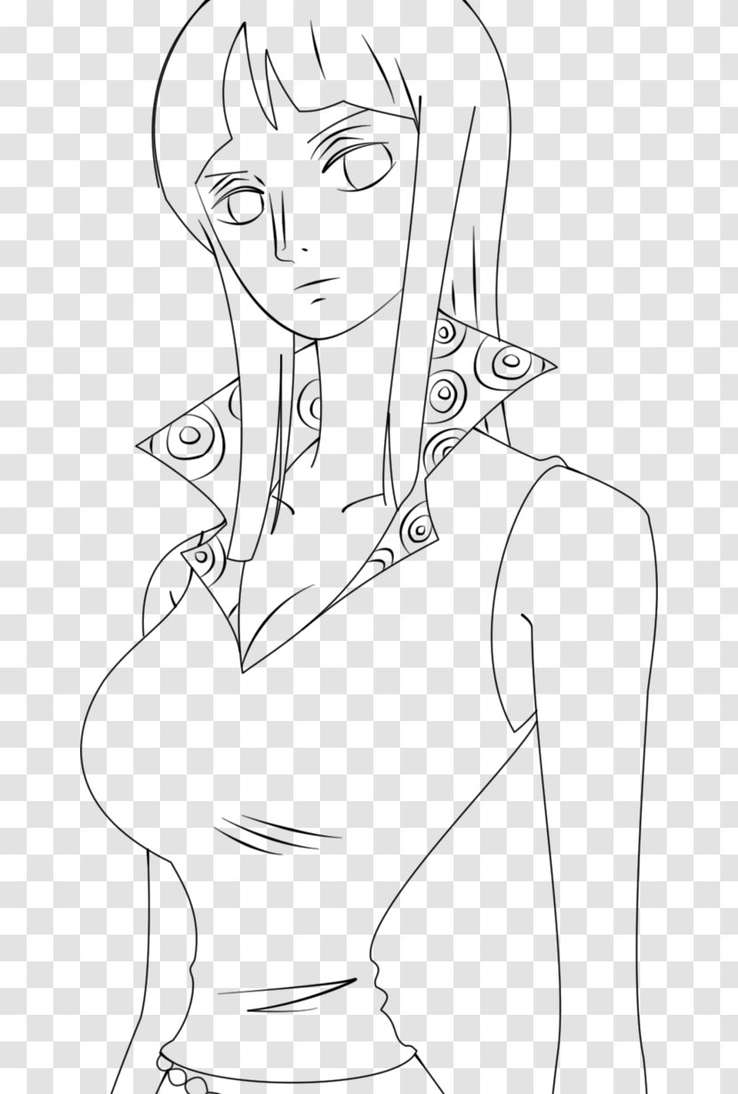 Line Art Nico Robin Nami One Piece Drawing - Silhouette Transparent PNG