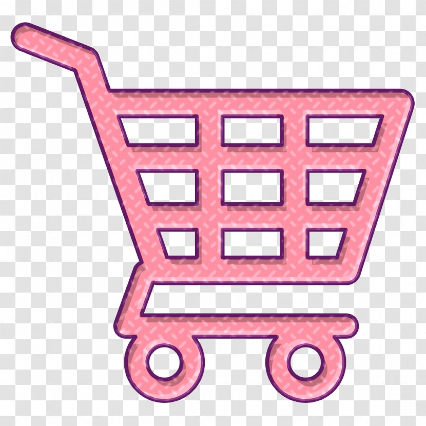 Shopping Cart Of Checkered Design Icon Commerce - Vehicle Transparent PNG