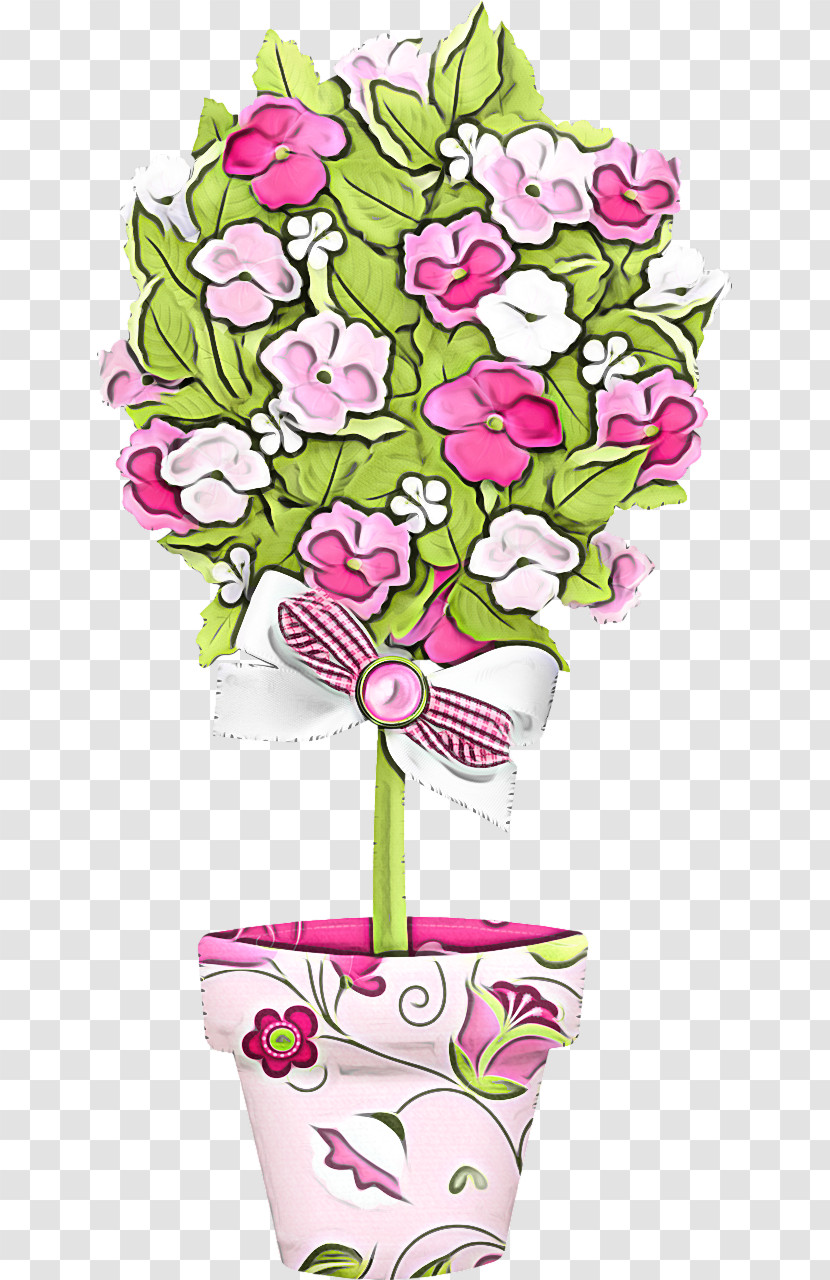 Flowerpot Flower Cut Flowers Pink Plant Transparent PNG