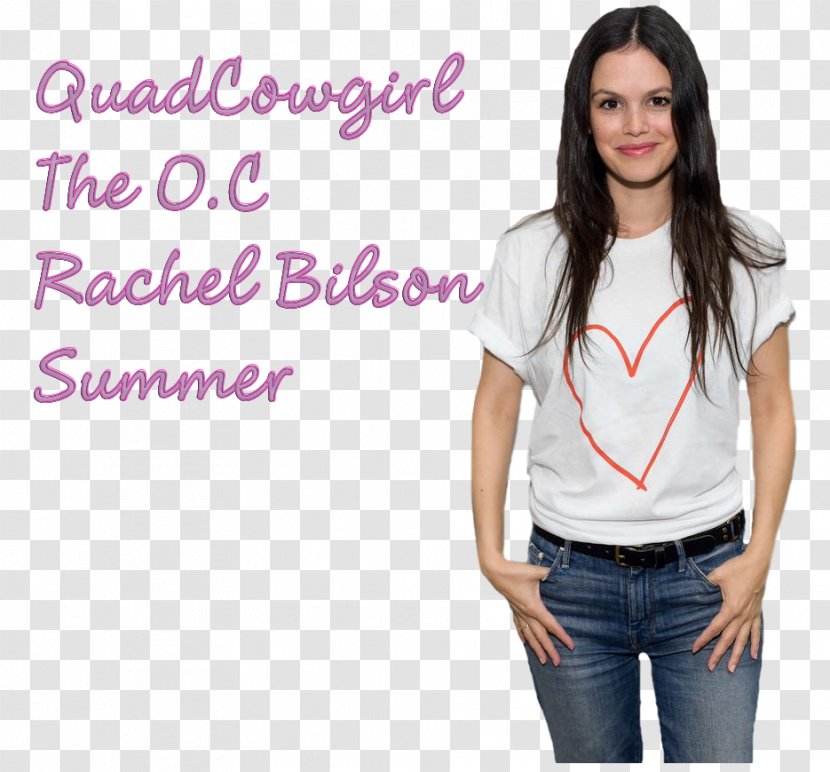 T-shirt Shoulder Sleeve Pink M Font - Frame - Rachel Bilson Transparent PNG