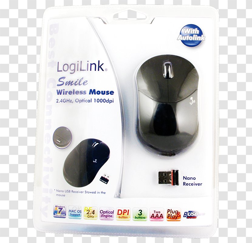 Computer Mouse Optical 2direct LogiLink Mini Smile Logitech Input Devices - Gigahertz Transparent PNG