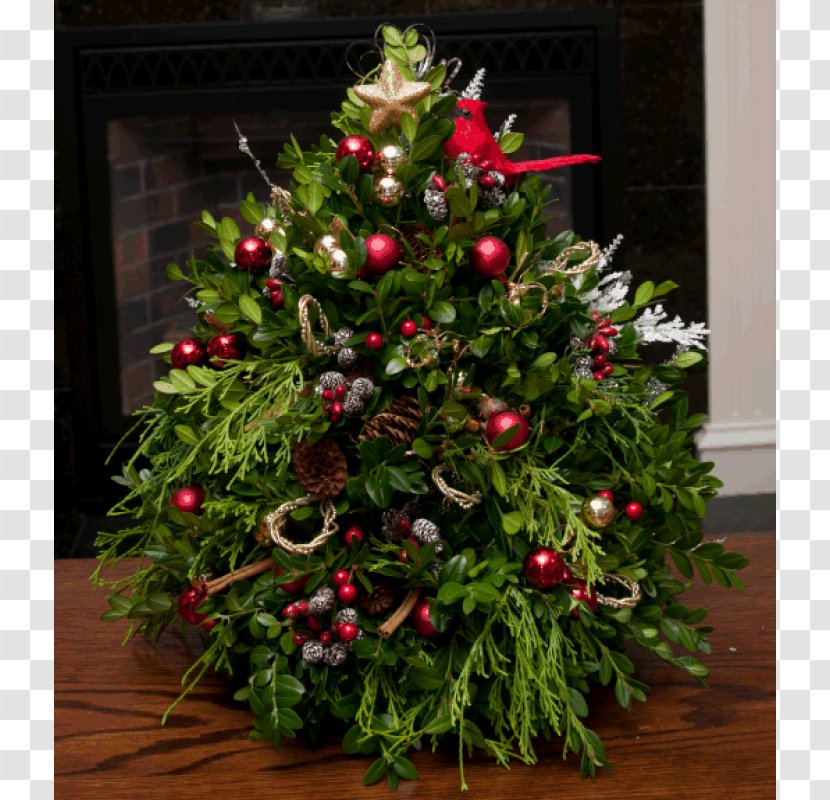 Christmas Tree Decoration Cut Flowers - Warm Wishes Transparent PNG