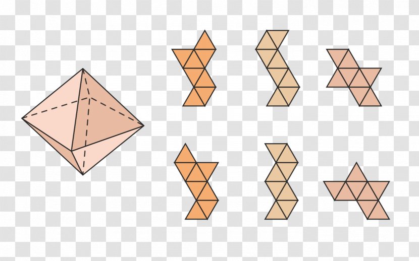 Triangle Net Geometry Regular Octahedron Geometric Shape - Polygon Transparent PNG