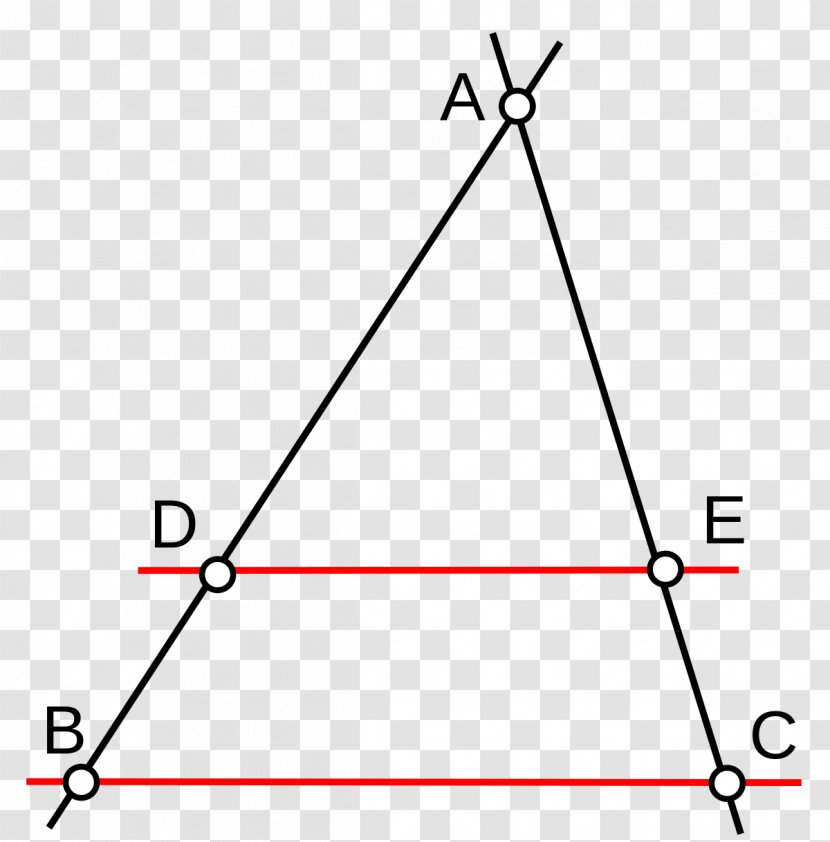 Intercept Theorem Thales's Triangle Parallel - Point Transparent PNG