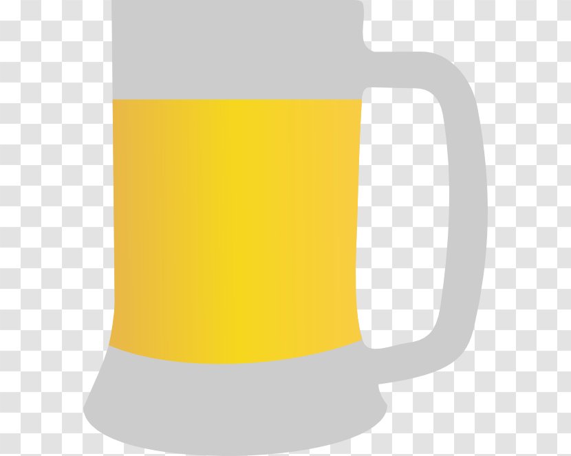 Draught Beer Mug Drawing - Orange - Chopp Transparent PNG