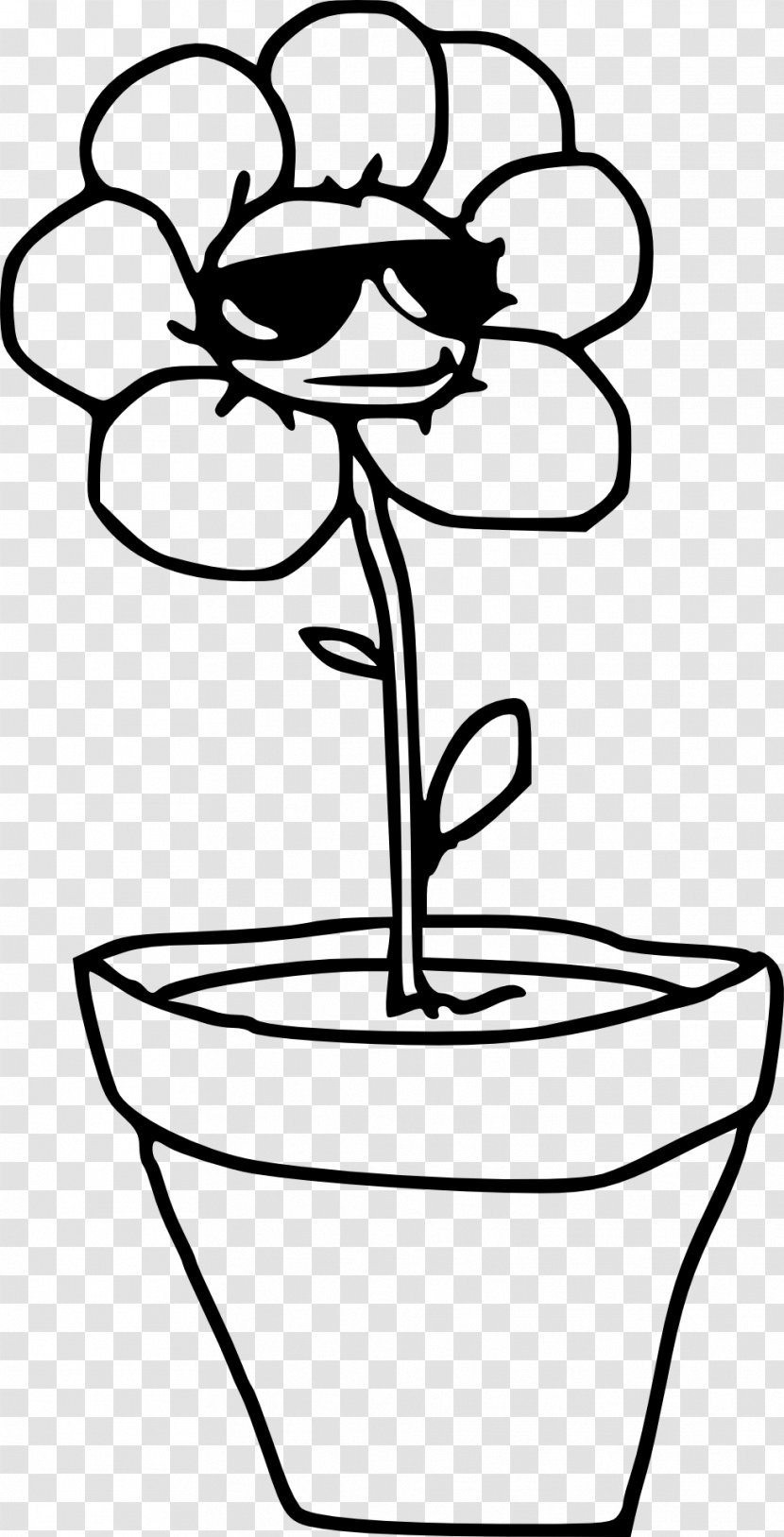 Flowerpot Clip Art - Line - Plant Pot Transparent PNG