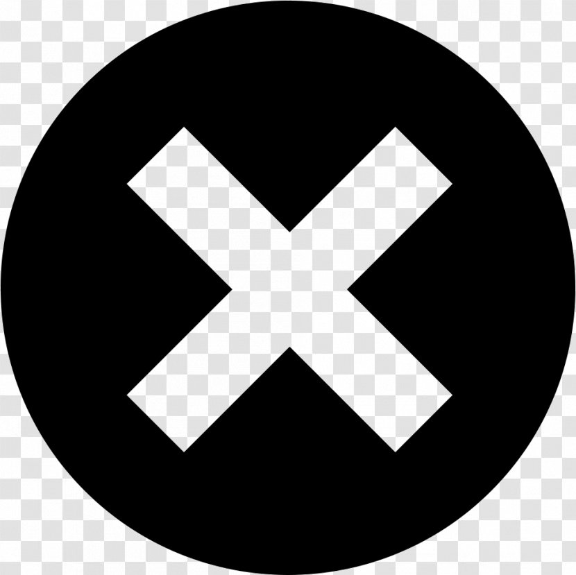 X Mark Download Clip Art - Logo - Black And White Transparent PNG