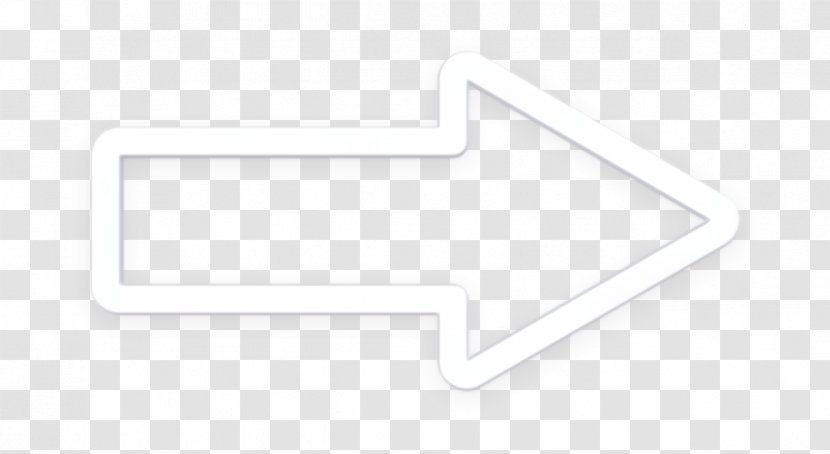 Right Arrow Symbol - Blackandwhite - Trademark Transparent PNG